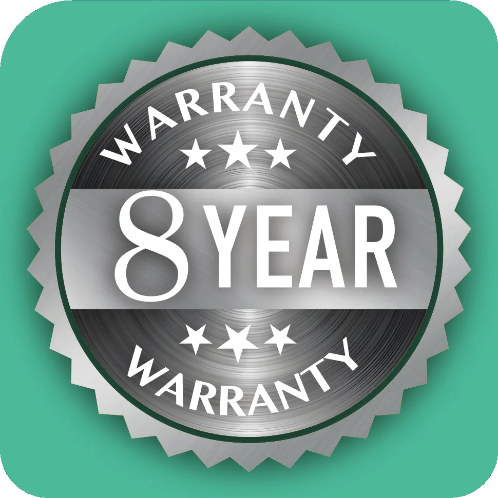 8 year warranty